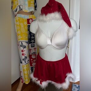 CACIQUE LANE BRYANT Sexy Mrs Santa skirt & hat set plus fits between 14 16 18 20